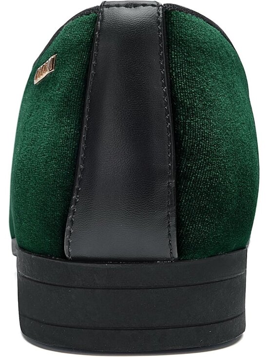UUBARIS Men\'s Green West Velvet Loafers Slip On Tuxedo Fashion Style Shoes